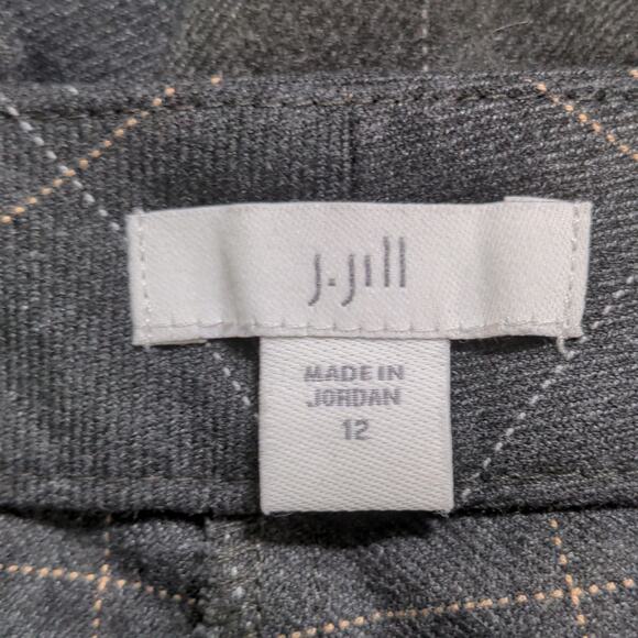 J. Jill windowpane plaid ponte trousers 167891 - Picture 4 of 6